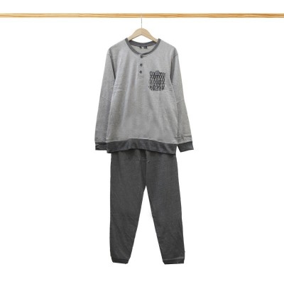 PIGIAMA UOMO MNML IN  COTONE LUNGO U01A GRIGIO XXL