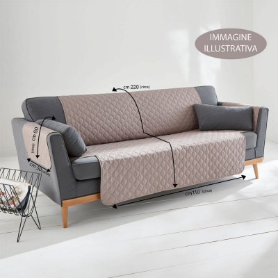 COPRIDIVANO TRAP. M. MARZOTTO 2POSTI DIS.471 SHABBY GRIGIO