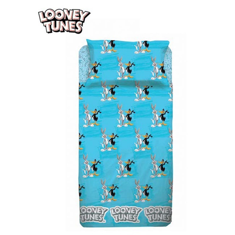 COMPLETO LETTO BAMBINO IN COTONE LOONEY TUNES PER LETTO SINGOLO