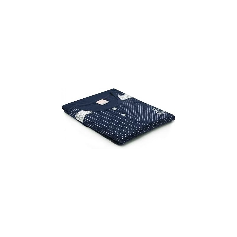 PIGIAMA DONNA CALIB.  G. G. COT. LUNGO AURORA B.NAVY  TG 56