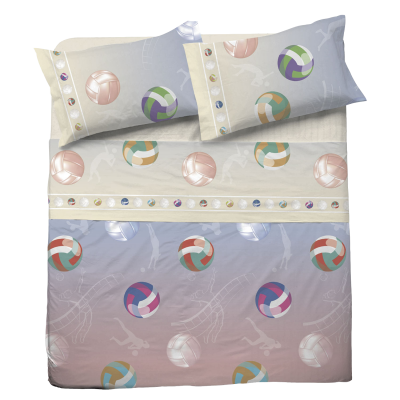 COMPLETO LETTO IN COTONE LOVETESSILE PER LETTO SINGOLO